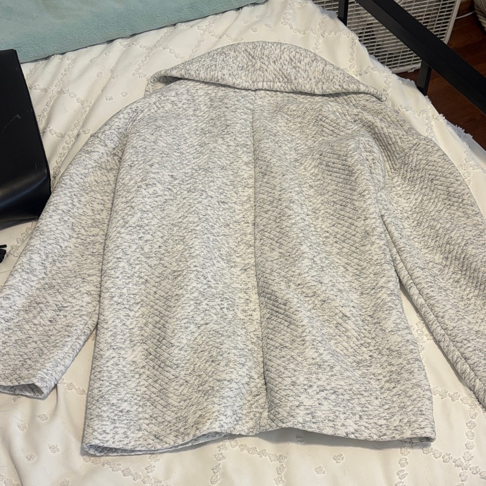 Fabletics Light Gray Textured Blazer - image 3